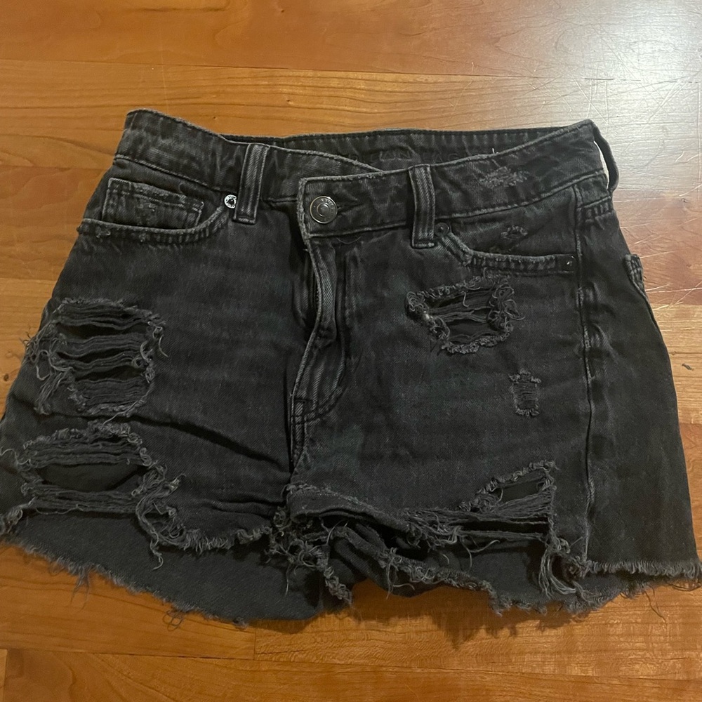 American Eagle Outfitters Black Denim Shorts
